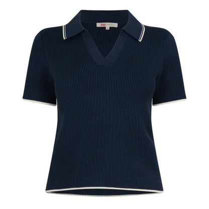 Front - Levis Womens/Ladies Faith Ribbed Short-Sleeved Polo Shirt