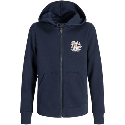 Front - Jack And Jones Boys Logo Regular Long-Sleeved Hoodie