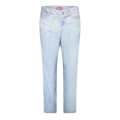 Front - Diesel Womens/Ladies P-Sarky 5 Pockets Straight Leg Jeans