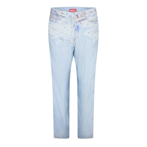 Front - Diesel Womens/Ladies P-Sarky 5 Pockets Straight Leg Jeans