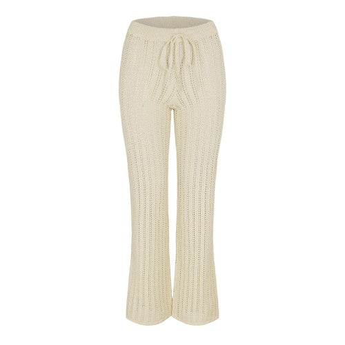 Front - Noisy May Womens/Ladies Ribbed Flared Pyjama Bottoms