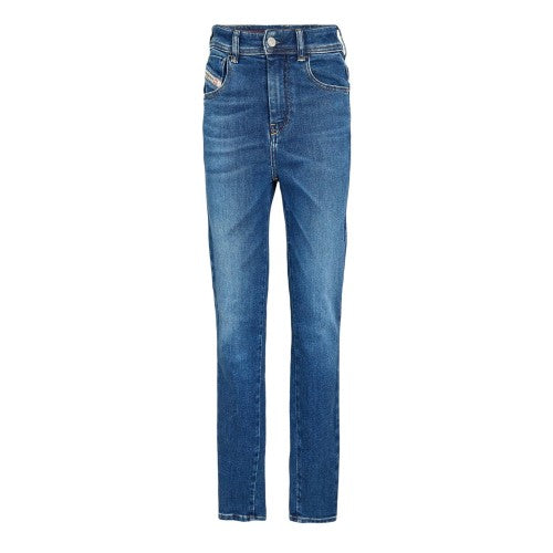 Front - Diesel Womens/Ladies High Rise Straight Leg Jeans