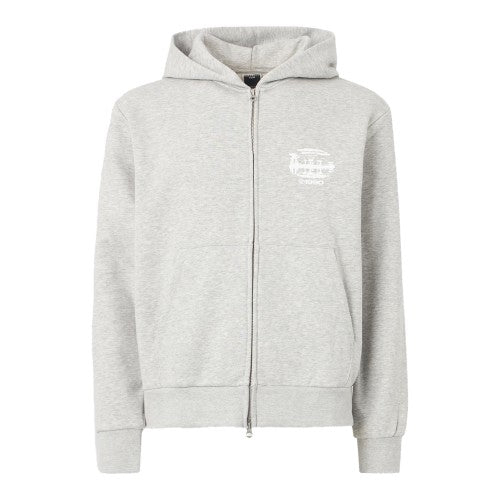 Front - Jack And Jones Mens Prime Graphic Print Regular Full Zip Hoodie