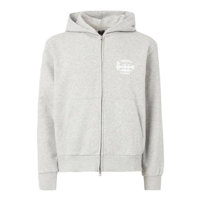Front - Jack And Jones Mens Prime Graphic Print Regular Full Zip Hoodie