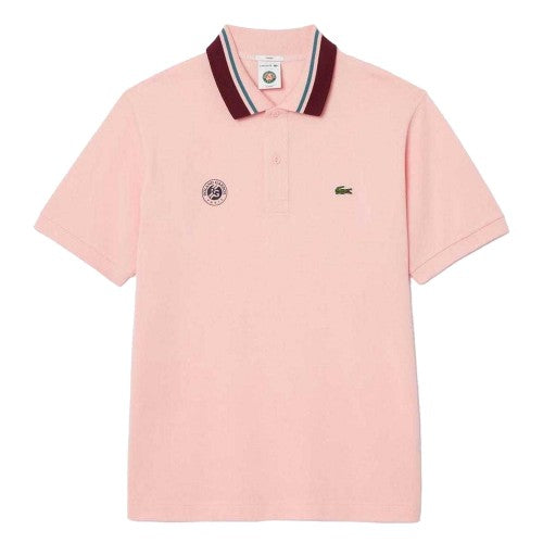 Front - Lacoste Mens Roland Garros Side Slits Relaxed Fit Short-Sleeved Polo Shirt