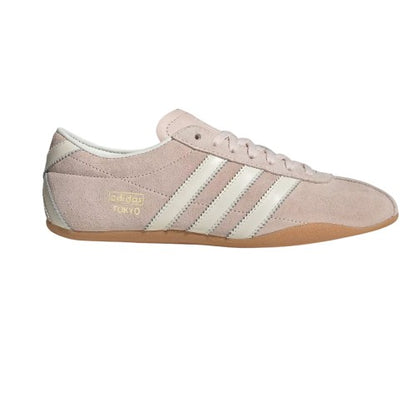 Front - Adidas Womens/Ladies Tokyo 3 Stripes Leather Low Cut Trainers