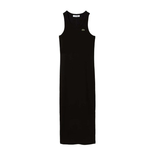 Front - Lacoste Womens/Ladies Organic Cotton Sleeveless Midi Dress