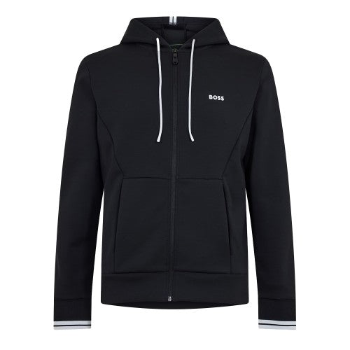 Front - Boss Mens Stretch Sport Full Zip Hoodie