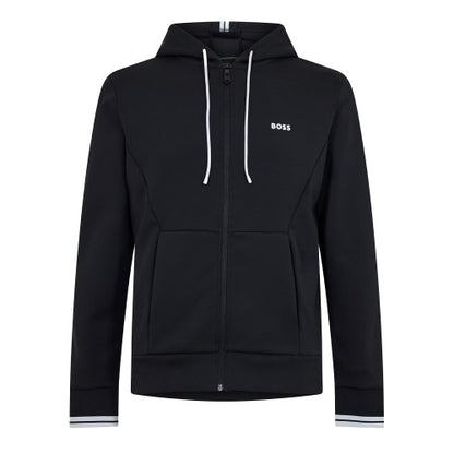Front - Boss Mens Stretch Sport Full Zip Hoodie
