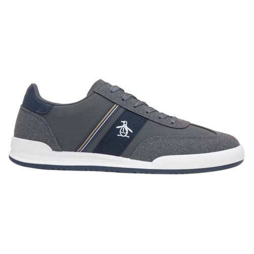 Front - Original Penguin Mens Stripe Logo Trainers
