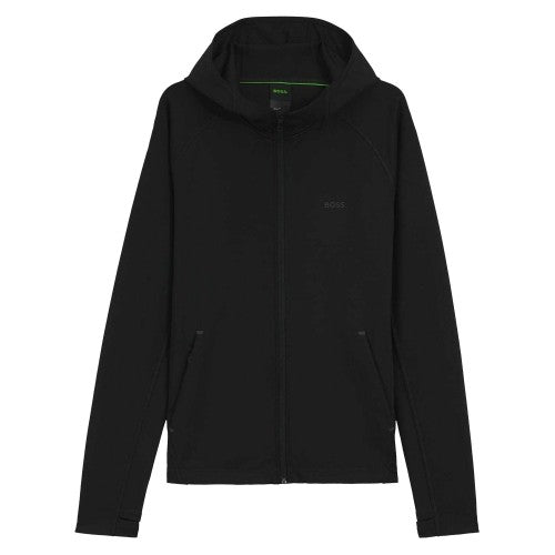 Front - Boss Mens Active Workout Full Zip Hoodie