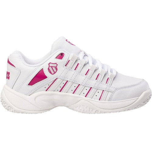 Front - K-Swiss Mens Logo Leather Low Cut Tennis Shoes