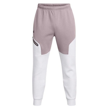 Front - Under Armour Mens Unstoppable Fleece Zip Pocket Joggers