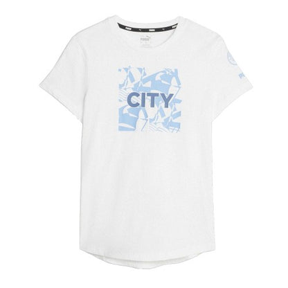 Front - Puma Womens/Ladies Ftbl core Manchester City FC T-Shirt