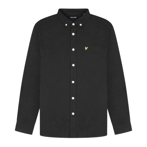 Front - Lyle & Scott Mens Embroidered Logo Oxford Shirt