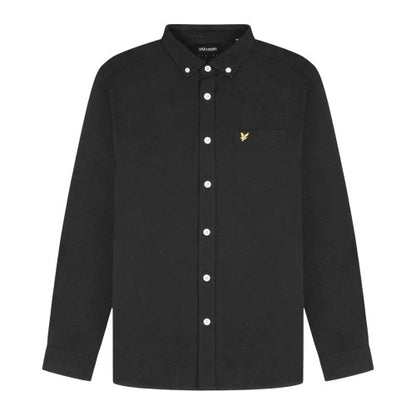 Front - Lyle & Scott Mens Embroidered Logo Oxford Shirt