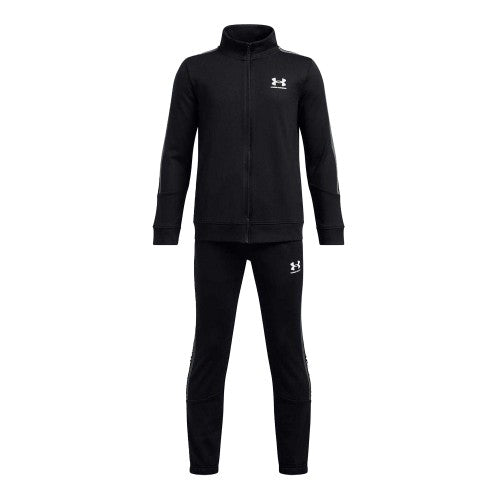 Front - Under Armour Boys Icon Funnel Neck Long-Sleeved Tracksuit Set