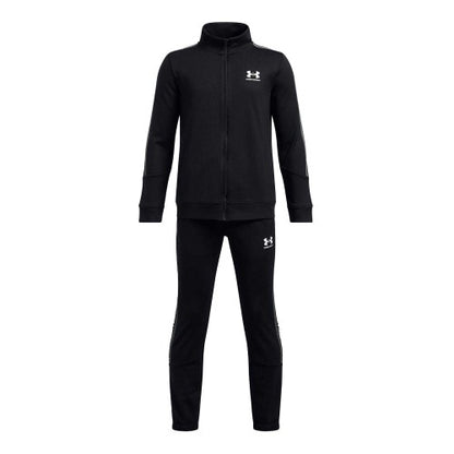 Front - Under Armour Boys Icon Funnel Neck Long-Sleeved Tracksuit Set