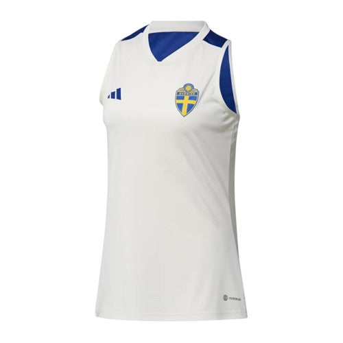 Front - Adidas Womens/Ladies Sweden FA Sleeveless Football Jersey