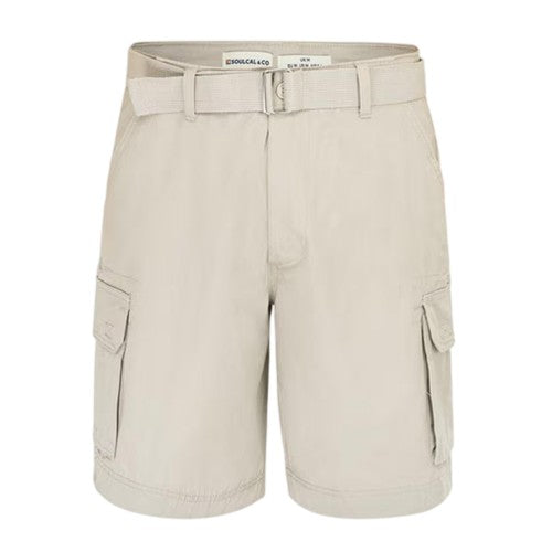 Front - SoulCal Mens Washed Cargo Shorts