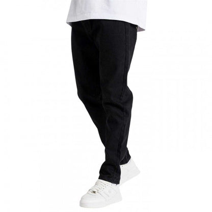 Front - SikSilk Mens St Jean Denim Floral Embroidery Regular Jeans