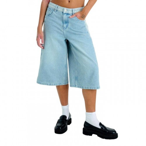 Front - The Ragged Priest Womens/Ladies Highway Wide Leg 3/4 Shorts