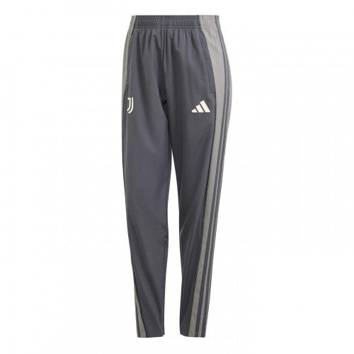Front - Adidas Womens/Ladies Juventus FC Tapered Tracksuit Bottoms