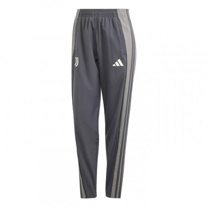 Front - Adidas Womens/Ladies Juventus FC Tapered Tracksuit Bottoms