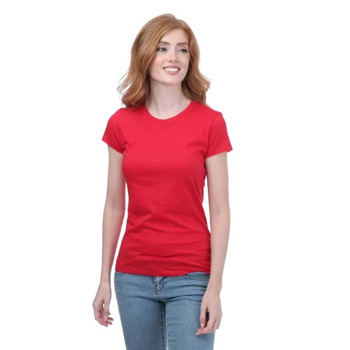 Front - Armani Womens/Ladies Cotton Slim T-Shirt
