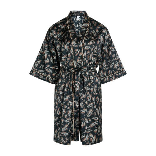 Front - CCDK Copenhagen Womens/Ladies Jean Leaf Print Kimono
