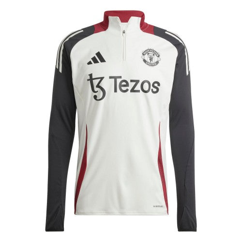 Front - Adidas Womens/Ladies Trio 24 Manchester United FC Track Top