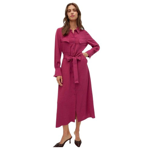 Front - Vero Moda Womens/Ladies Olla Collared Midi Shirt Dress