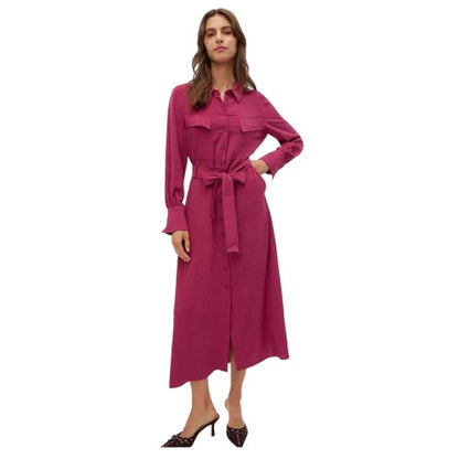 Front - Vero Moda Womens/Ladies Olla Collared Midi Shirt Dress