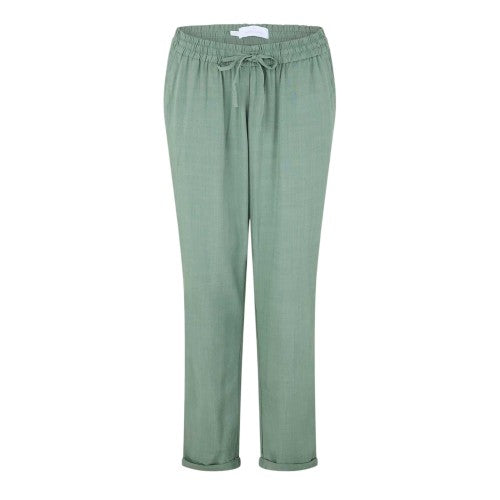 Front - Mamalicious Womens/Ladies Plain Roll Up Slim Trousers