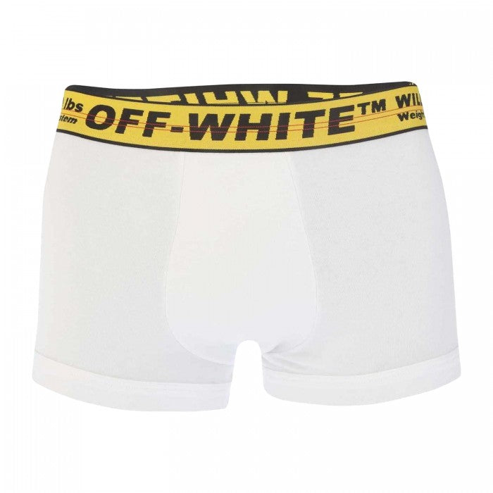 Front - Off White Mens Classic Industrial Cotton Boxer Shorts