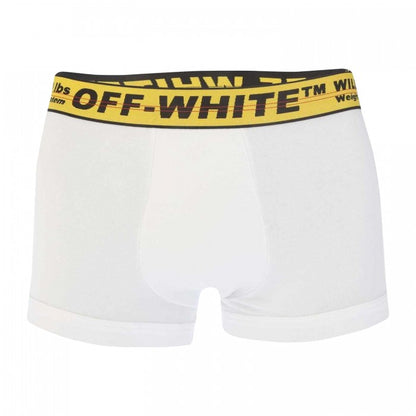Front - Off White Mens Classic Industrial Cotton Boxer Shorts