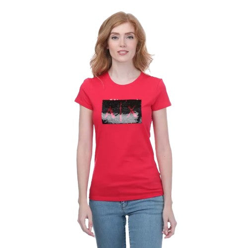 Front - Armani Womens/Ladies Cotton Slim T-Shirt