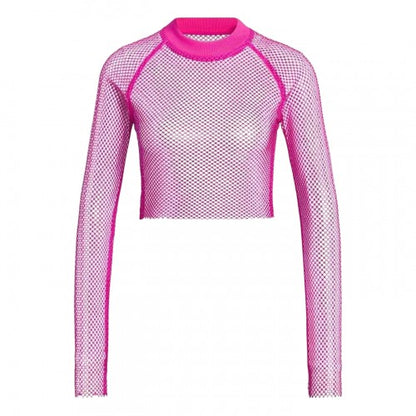 Front - Adidas Womens/Ladies Ivy Park Crystal Mesh Top
