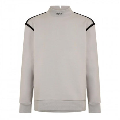 Front - Boss Mens Silas Mock Neck Long-Sleeved Sweatshirt