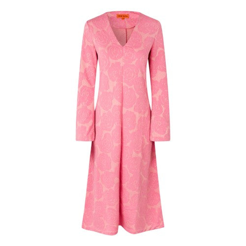Front - Stine Goya Womens/Ladies Floral V Neck Long-Sleeved Midi Dress