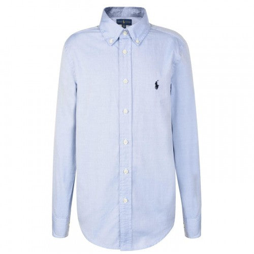 Front - Ralph Lauren Boys Oxford Long-Sleeved Shirt
