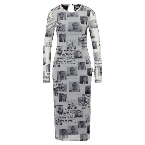 Front - Boss Womens/Ladies Keith Haring Crew Neck Long-Sleeved Bodycon Dress