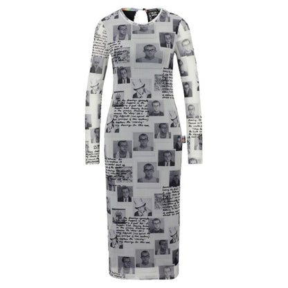 Front - Boss Womens/Ladies Keith Haring Crew Neck Long-Sleeved Bodycon Dress