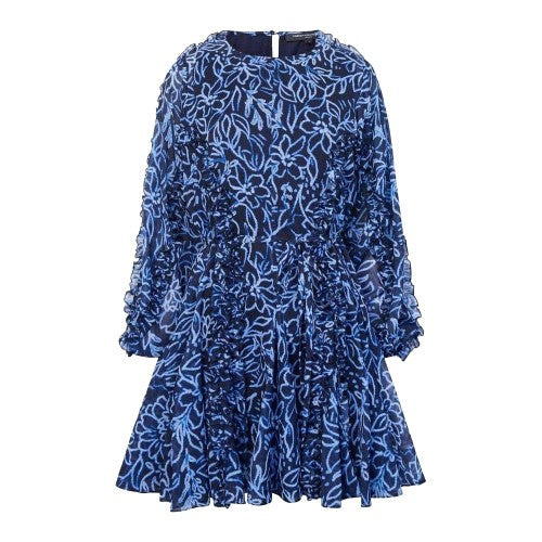 Front - French Connection Womens/Ladies Abstract Floral Crew Neck Mini Dress