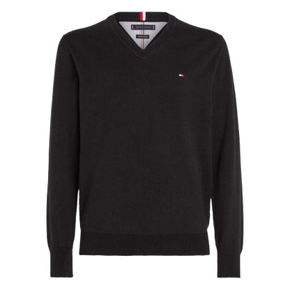 Front - Tommy Hilfiger Mens 1985 Organic Cotton V Neck Jumper