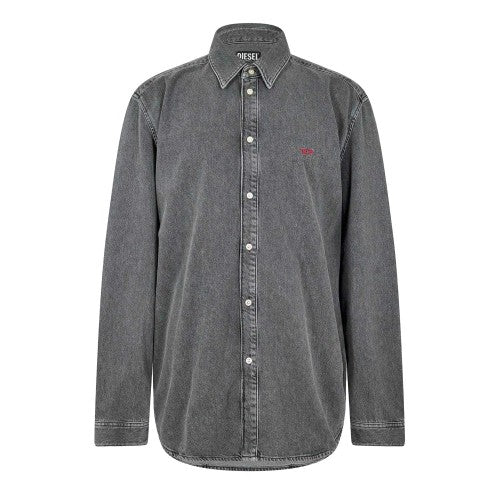 Front - Diesel Mens D-Simply Denim Long-Sleeved Shirt