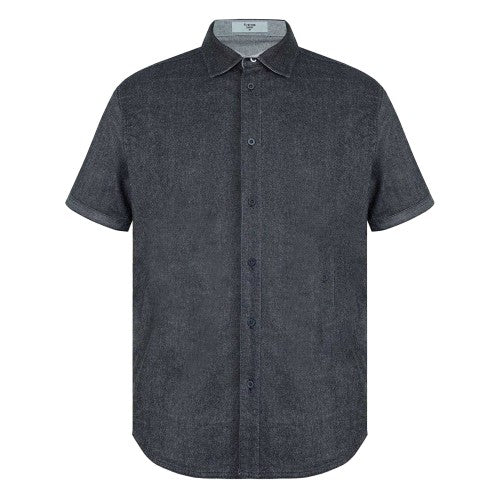 Front - Firetrap Mens Denim Regular Short-Sleeved Shirt