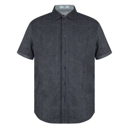 Front - Firetrap Mens Denim Regular Short-Sleeved Shirt