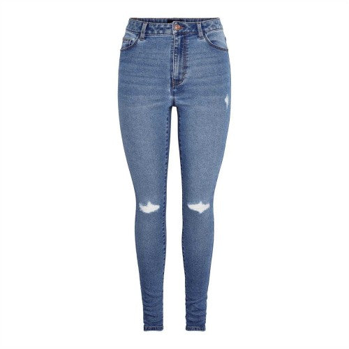Front - Pieces Womens/Ladies Distressed Skinny Jeans
