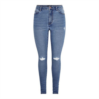 Front - Pieces Womens/Ladies Distressed Skinny Jeans